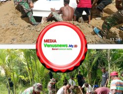 Satgas Yonif 122/TS Bantu Proses Pemakaman Warga Kampung Kibay
