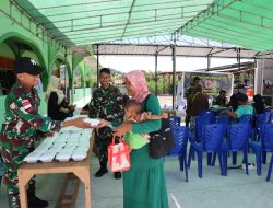 Peringati Hari Donor Darah Sedunia, Satgas Yonif 122/TS