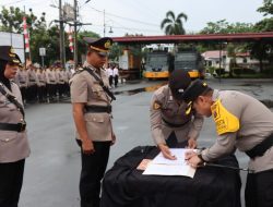 Kapolresta Deli Serdang Pimpin Sertijab Kasat Binmas Dan 4 Kapolsek Jajaran Polresta Deli Serdang