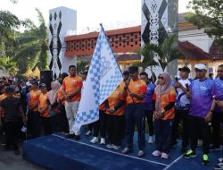 Polresta Deli Serdang Ikuti Fun Walk Peringati Hari Jadi Ke-80 Kabupaten Deli Serdang dan HUT APKASI ke 26